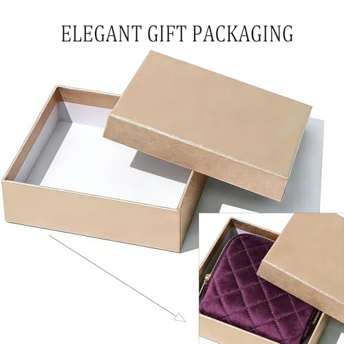 Small Travel Jewelry Bag Velvet Jewelry Case Pouch for Bracelet - color: V-Dark Purple