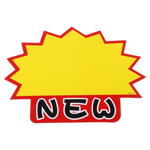 PATIKIL 40pcs Star Burst Signs, 7x5.5in Blank Star Burst Signs Price Tag Stickers Pricing Tags Fluorescent Neon Paper for Sign Retail Store Vehicle, New - style: New