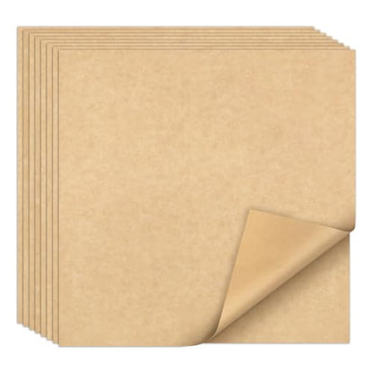 EcoDispose 12 x 12" Grease Resistant Deli Paper Precut Sheets, 100 Pcs - size: Kraft 12"x12"
