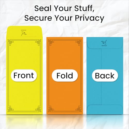 100 Pack Each Brown & Multi Small Coin & Cash Envelopes with Black Pen 130 GSM Paper Mini Envelopes with Gummed Flap, Seed Storage Envelopes, Tip envelopes, Cash, Keys, Jewelry, and Small Parts