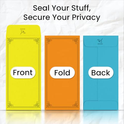 100 Pack Each Brown & Multi Small Coin & Cash Envelopes with Black Pen 130 GSM Paper Mini Envelopes with Gummed Flap, Seed Storage Envelopes, Tip envelopes, Cash, Keys, Jewelry, and Small Parts