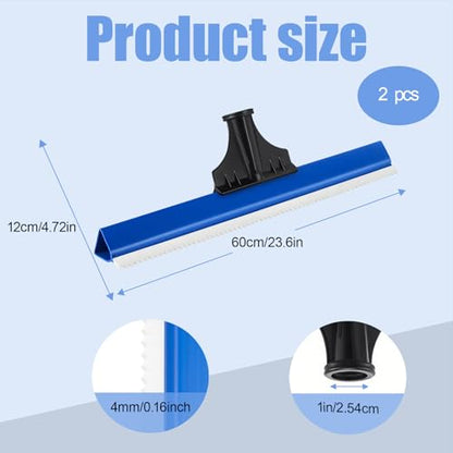 2 Pack 24 Inches Epoxy Floor Squeegees Notched Squeegee for Self Leveling Cement Urethane Epoxy Floor Tools - size: 24 Inches