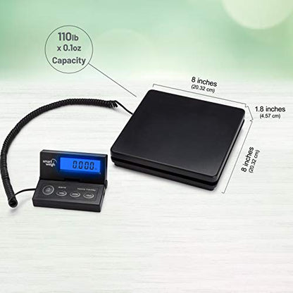 Smart Weigh Shipping & Postal Scale, 110 lb (50 kg) x 0.1 oz, Wall-Mount - color: 110 lbs