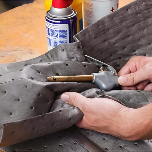 Oil Absorbent Pads 100 Pcs- 9.8 x 13 Inch-Universal Leak, Drip, and Spill Control, Garage Accessories Absorbent Mat for Oil Water, Ideal for Extra-Heavy Spills