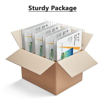 MaxGear 12 Pack Acrylic Sign Holder 5x7 inch Double-Sided Display, Vertical - size: 5"x7"- 12 Pack