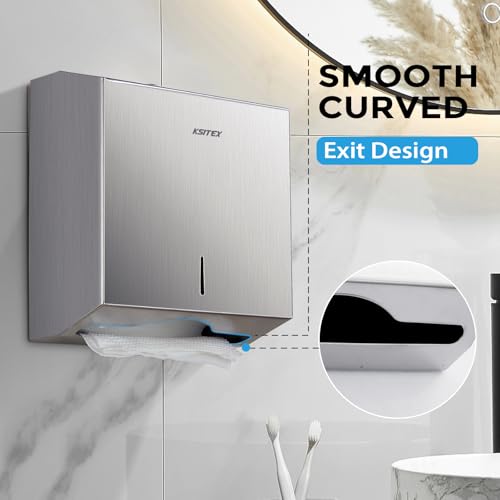 Paper Towel Holder Dispenser Wall Mount,SUS304 Stainless Steel - color: Silver-5823s1