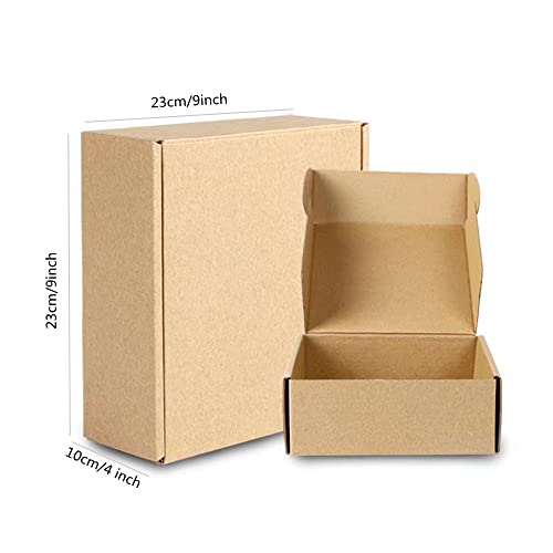 Shipping Boxes 9x9x4 inch Pack of 20, Brown Corrugated Cardboard Mailer Box - color: Brown