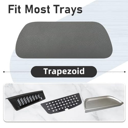 LOPNUR 2 Pack Refrigerator Drip Tray Catcher, Large 9"x3.1" Trapezoid, Grey - color: Grey, size: Trapezoid - 9"x3.1"