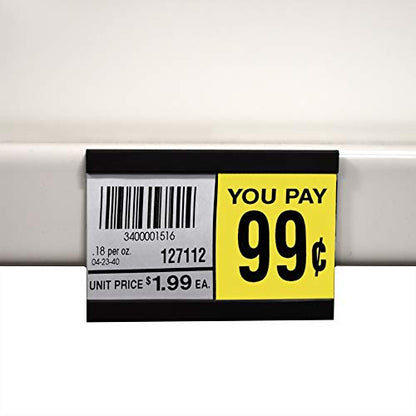 Magnetic UPC Label Holder for Pharmacy Shelves & Gondola Shelf Ticket Channel, Accepts 2" L x 1.25" H Labels, 20 Pack - size: 20 Pack