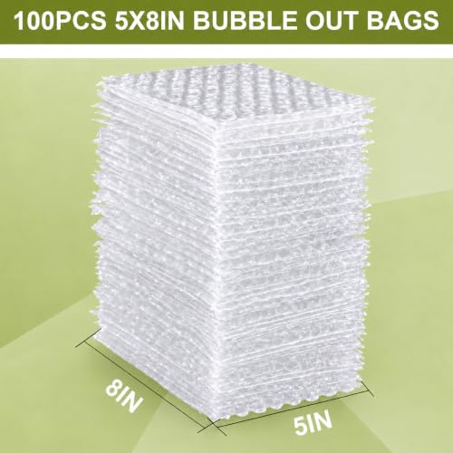 100PCS 5x8"Bubble Pouches,Shockproof Cushioning Protection - size: 100PCS-5x8Inches