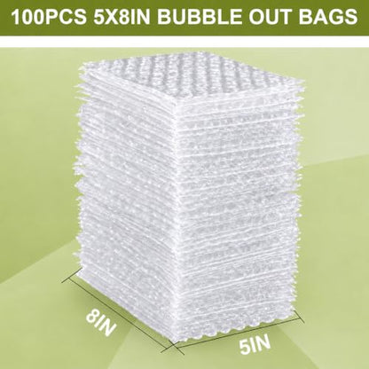 100PCS 5x8"Bubble Pouches,Shockproof Cushioning Protection - size: 100PCS-5x8Inches
