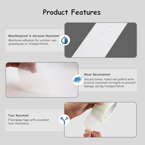 Lichamp 2 Inch Mil Fiberglass Reinforced Packing Tape