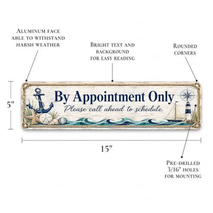 By Appointment Only Coastal Business Sign - style: By Appointment Only