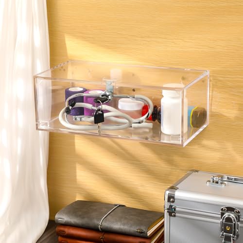 Wonderjune 1 Pcs Fridge Lock Box with Key 8 X 4.5 X 3 Inch - color: Clear, size: 8 x 4.5 x 3 Inch