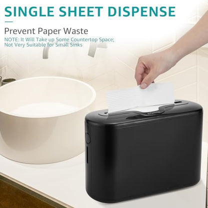 Multifold Paper Towel Dispenser Countertop, Black - color: Black
