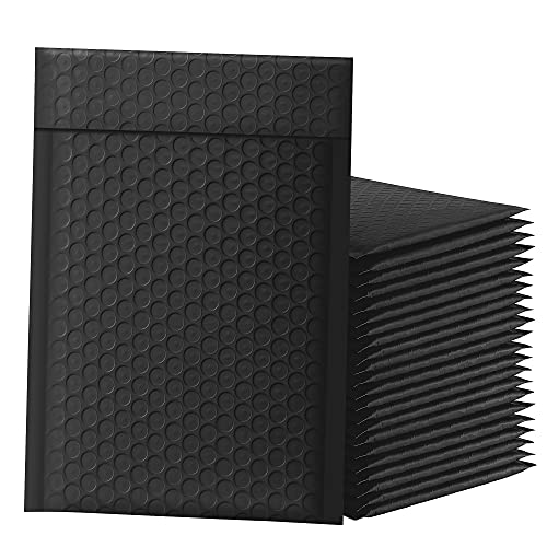 Famagic Bubble Mailers 6x10 Inch 25pc Black Shipping Bags, Chic Packaging Bags For Small Business, Colored Padded Mailing Envelopes, Opaque Matte Self Seal Bubble Poly Mailers Bulk #0 - color: Black, size: 6x10 25pcs