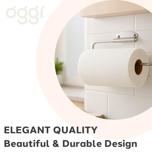 OGGI Paper Towel Dispenser Wall Mount - Stainless Steel, Paper Towel Dispenser Under Cabinet, Ideal Paper Towel Holder Wall Mount in Metal