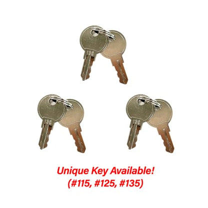 Key #135, Set 6Keys only for HK SYSTEMS BSM 16inch Cash Drawer (P41SBU, ASIN B0F54LYM3N, B0FBBWQ7H8) - size: 3. KEY