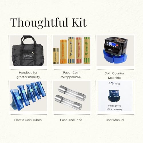 Coin Counter Sorter Wrapper Machine,Counting Wrapping US Change (Blue) - color: Blue