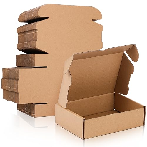 Qilery 100 Pcs 5.91 x 3.94 x 1.57'' Shipping Boxes Corrugated - size: 5.91 x 3.94 x 1.57 inches