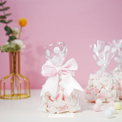 Pre-Tied Baby Pink Twist Tie Bows 3.5 Inch 24 Pack - color: Baby Pink