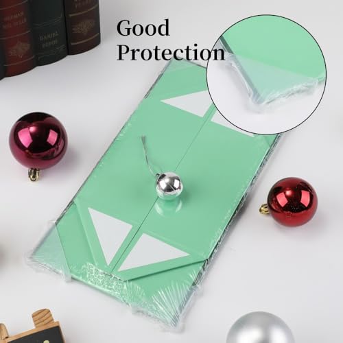 Green Large Magnetic Gift Box with Lid 13x11x5.3 In 1 Pack - color: 13X11X5.3Inch-Crinkle Paper Green-Pack of 1
