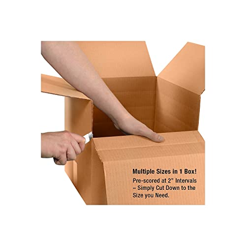 Aviditi Shipping Boxes Multi-Depth 16"L x 12"W x 10"H, 25-Pack | Corrugated Cardboard Box for Packing, Moving and Storage