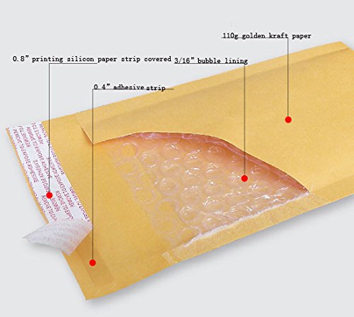 25-10.5x16 High Quality Lightweight Self Sealing Tear & Puncture Resistant Padded Kraft Bubble Mailer Envelope Bags