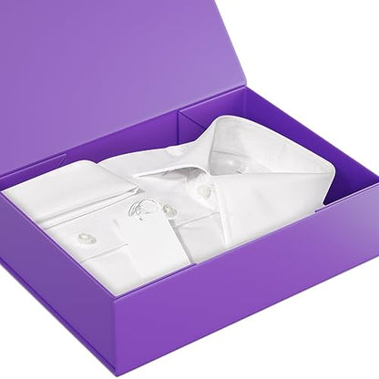 Purple Gift Boxes 11.9" x 8.5" x 3.3",Magnetic Closure Gift Box for Present - color: Purple/5PCS