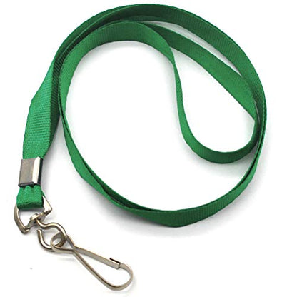 Beebel Lanyard Bulk Lanyards for Id Badges Flat Lanyard with Badge Clip Swivel Hook 50 Pack (Green) - color: Green, size: 50 Pack