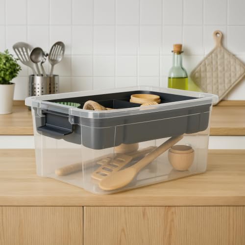 Superio Storage Container Organizing Bin with Removable Tray Plastic Tools, Sewing, Crafts Box, 6.5 Qt. - size: Small 6.5 Qt. Deep