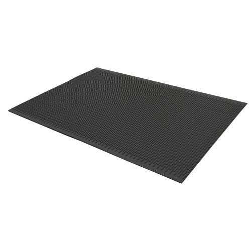 Rubber-Cal 03-161-BK-W-302"Safe-Grip" Slip-Resistant Traction Mats, 34" x 2' x 1/4", Black Rubber Runner - color: Black, size: 34"L x 34"W x 0.3"Th