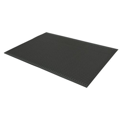 Rubber-Cal 03-161-BK-W-302"Safe-Grip" Slip-Resistant Traction Mats, 34" x 2' x 1/4", Black Rubber Runner - color: Black, size: 34"L x 34"W x 0.3"Th