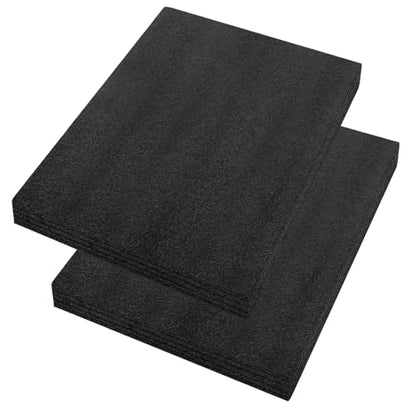 2 Pcs 12 x 16 x 1INCH Black Polyurethene Foam Sheets - size: Black 2Pack 1in