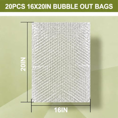 20PCS 16x20"Bubble Pouches,Shockproof Cushioning Protection - size: 20PCS-16X20Inches