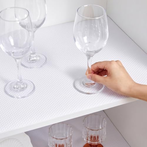 100% EVA Shelf Liner Waterproof Non Adhesive, 12" x 360", White - color: White, size: 12"W x 360"L