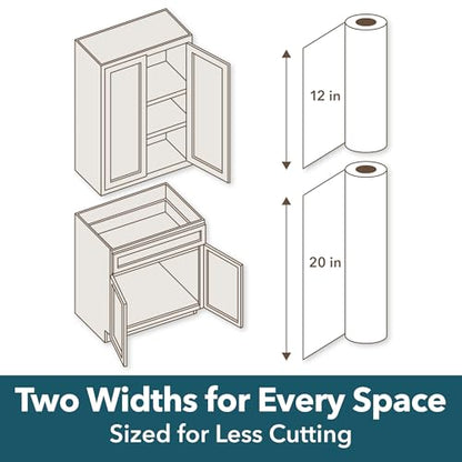 EasyLiner Select Grip Shelf Liner - Easy to Install & Cut to Fit - Non Slip, Non Adhesive, Drawer Shelf & Cabinet Liner for Kitchen, Bathroom, Pantry Cupboards, 12 in x 24 ft (1 Roll), 24 ft, White - color: White, size: 12-Inch x 24 Feet
