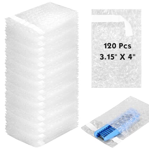 Perkoop Bubble Bags Double Bubble Pouches, 3.15 x 4 Inch, 120 Pcs - size: 3.15 x 4 Inch