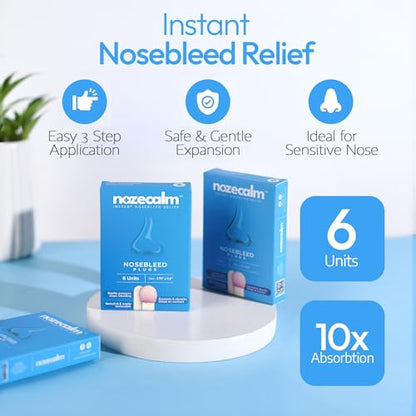 Nose Bleed Stopper, Nosebleed Plugs for First Aid, Kids & Seniors
