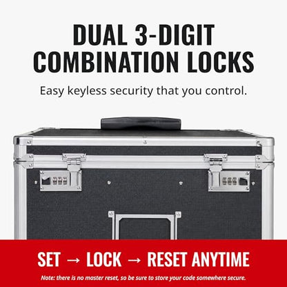 Vaultz Locking Mobile Business Case, Legal Size, Black, 14.5 x 13.5 In - color: Black, size: Legal
