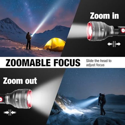 Arrow Rechargeable IPX7 Flashlights 12000 Lumens with 6 Lighting Modes