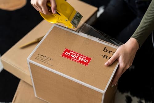 Do Not Bend Stickers - 150 Pcs 1x3 inch Shipping Protection for Photos, Documents, Artwork, and Mailers: Clear Message, Strong Adhesive - color: Do Not Bend