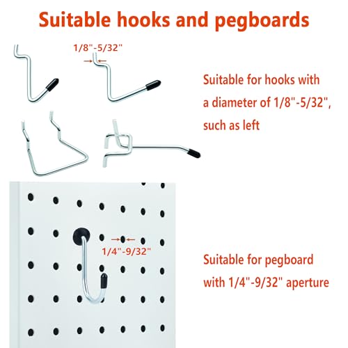 Pegboard Hook Locks, for Stopping Hooks from Falling Off, 60PCS, Black - color: Black