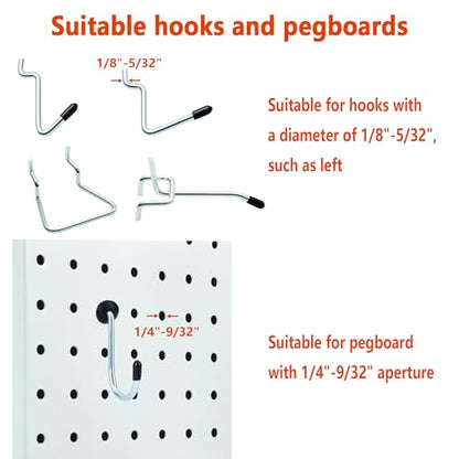 Pegboard Hook Locks, for Stopping Hooks from Falling Off, 60PCS, Black - color: Black