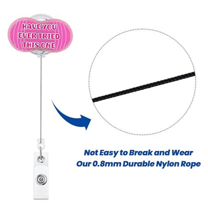 Have You Ever Tried This One Funny Pink Peanut Ball L&D Nurse Badge Reel - color: Have You Ever Tried This One