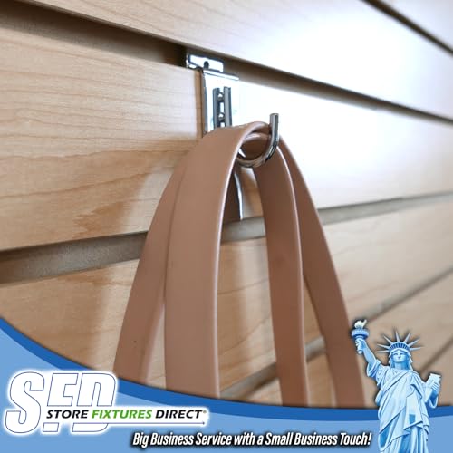 Chrome J-Hook, J Shaped Utility Hanger for Slatwall Displays & Slatgrid Panels - 2 Pack - color: Chrome, size: 2 Pack
