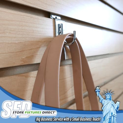 Chrome J-Hook, J Shaped Utility Hanger for Slatwall Displays & Slatgrid Panels - 5 Pack - color: Chrome, size: 5 Pack