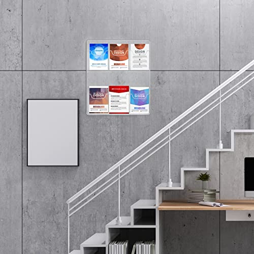 Eersida Acrylic Brochure Pamphlet Holder Brochure Display Stand, 6 Pockets - style: 6 Pockets