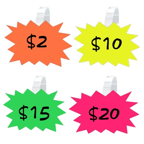 180PCS Starburst Signs for Retail, Price Stickers for Garage Yard Sale