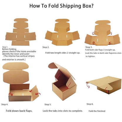 6x5x4 inch Shipping Boxes Pack of 25, Brown Corrugated Cardboard Mailer Box - size: 6x5x4 -25 Pack